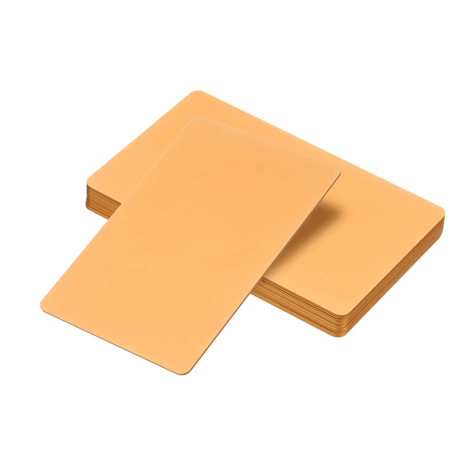 PATIKIL 0.8mm Metal Business Cards, 12 Pack Blank Name Card Laser Engraving Anodized Aluminum for DIY Gift Cards, Rose Gold