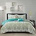 Intelligent Design Tasia Duvet Cover Full/Queen Size - Green Aqua, Paisley Duvet Cover Set – 5 Piece – Ultra Soft Microfiber Light Weight Bed Comforter Covers