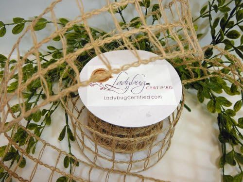 Natural Open Weave Burlap Ribbon, Wired 2 ½ Inch Spool, 10 Yds