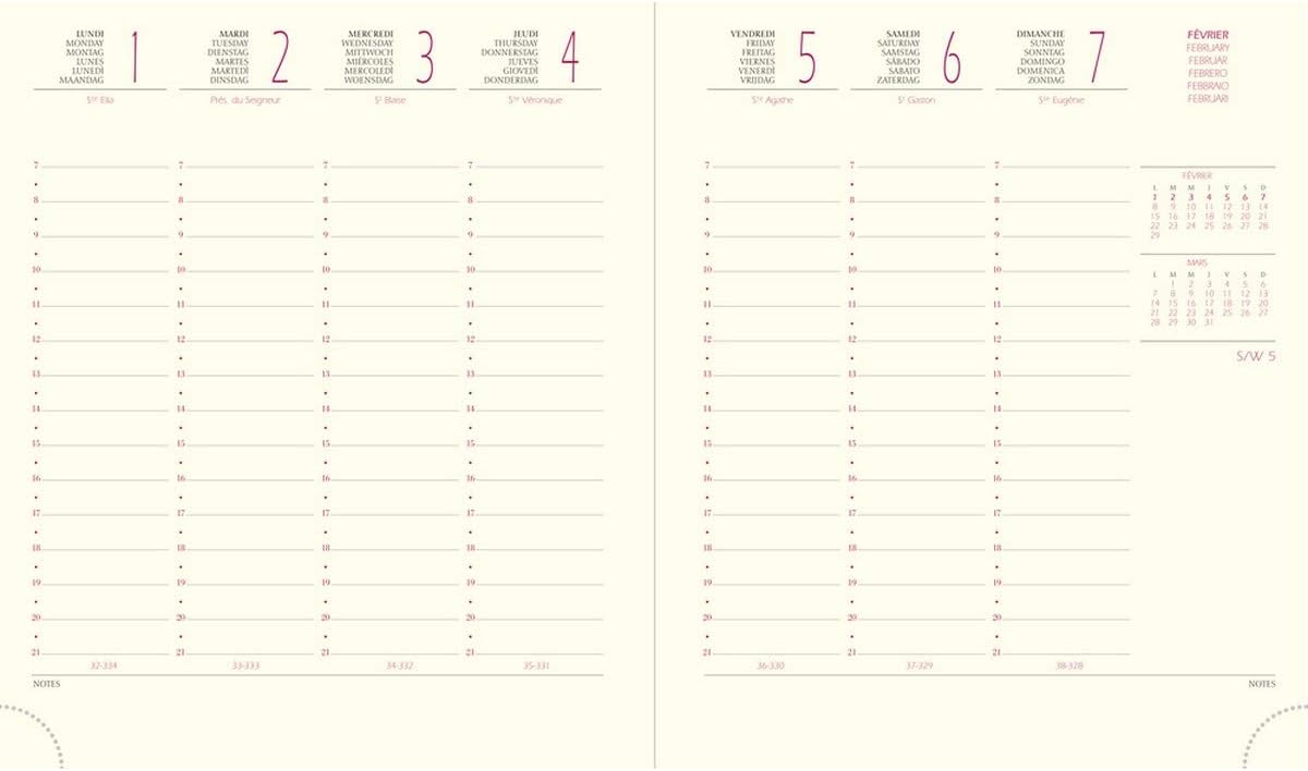 Exacompta - 18444E - Eurotime 18 Barbara Weekly Desk Diary - 15 x 17 cm - January to December 2024 - Assorted Colours - Image 4