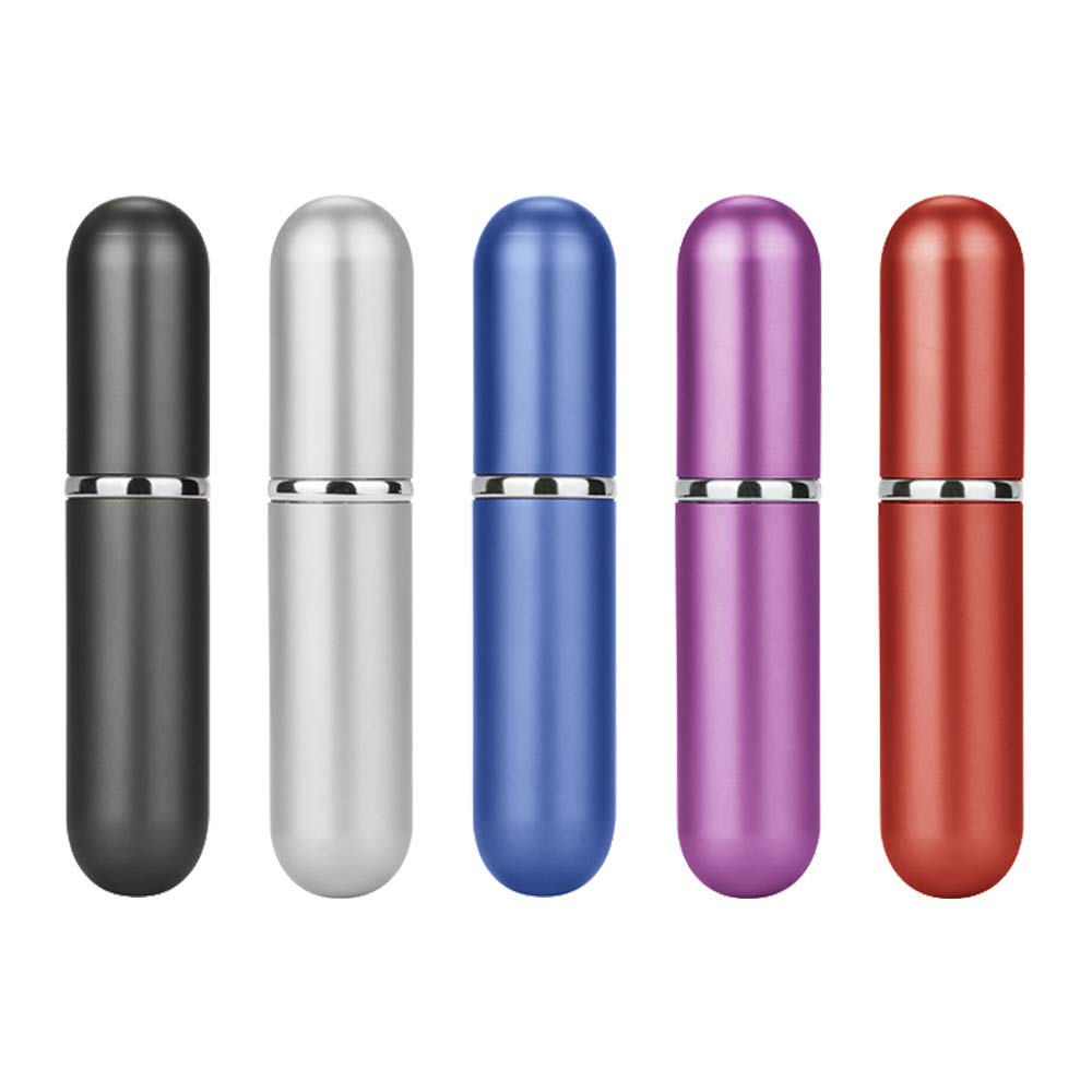 5 PCS Perfume Bottles, Refillable Perfume Atomizer Mini Perfume Bottles Travel Fragrance Empty Spray Bottle, Fits In Your Purse, Pocket or Luggage，5ML