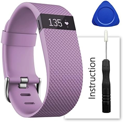 For Fitbit Charge Hr Band,Contains instructions,Perfect Charge Hr Band, Make Your Fitbit Charge Hr New Look (Lavender, Large)
