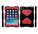 Ipad mini case,ACEGUARDER®ipad mini 2 case,ipad mini 3 case *Slim Military-Duty* Case for Rainproof Shock proof Anti-Dirt Drop Resistance Case with Back Clip for Apple Ipad mini 2/3 (Black-Red)