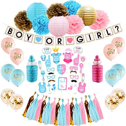 Party Supplies, Boy or Girl Party Decorations Kit with Photo Booth Props Set
