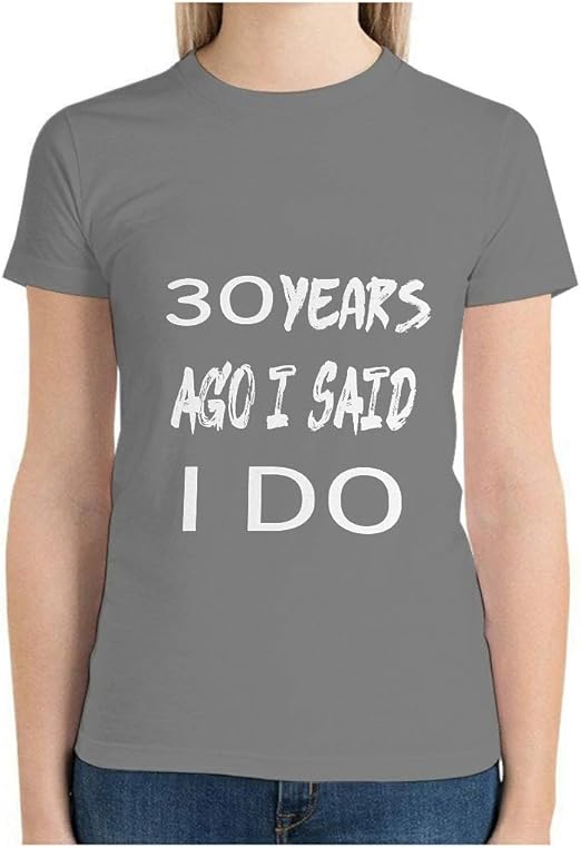Frauen Baumwolle 30 Jahre Hochzeitstag T-Shirt locker ...