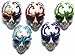 Shipwreck Beads 30 by 21mm Peruvian Hand Crafted Ceramic Skull Beads with Mask, Assorted Color, 3 per Pack primary