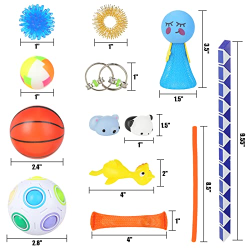 LOVESTOWN Fidget Toys, 24 Pcs Sensory Fidgets Toy Pack, Stress Anxiety Relief Autism Tool Girl Boy Autistic Toddlers ADHD Pop Bundle Squeeze Fidgets Box Set for Kids Adults Prizes Party Favors Gift