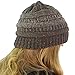 Confetti Ombre Warm Chunky Soft Stretch Knit Slouch Beanie Skull Cap Hat Dk. Gray