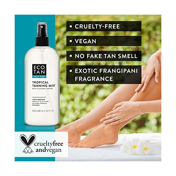 EcoTan-Tropical-Tanning-Face-and-Body-Mist-Spray-500ml-Long-Lasting-Natural-Golden-Bronzing-Self-Tan-Aloe-Vera-Chamomile-Coconut-Water-Vegan-Cruelty-Free-No-Rinse-Formula-Streak-Free-Glow EcoTan Tropical Tanning Face and Body Mist Spray 500ml, Long-Lasting Natural Golden Bronzing Self Tan, Aloe Vera…