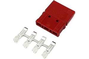 Silver Plated 3 Pole 30A Electrical Connector for Use in Large Scale Vehicles and Renewable Energy Installations (Red)
