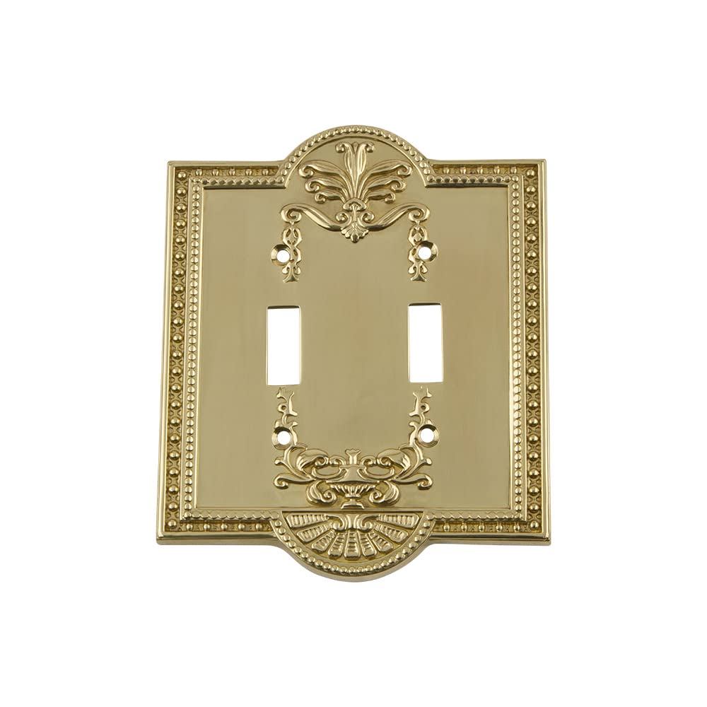 Nostalgic Warehouse Meadows Light Switch Cover Plate, Polished Brass