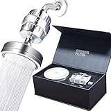 Luxury Filtered Shower Head Set  Shower Head Filter Cartridge Vitamin C and E  15-Stage Shower Water Filters  Universal Shower System - Removes Chlorine  Sediments