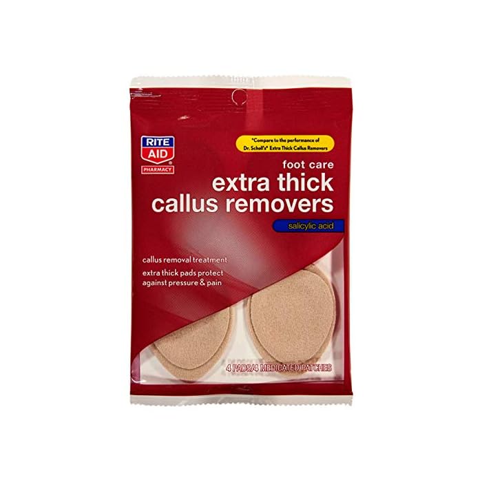 Rite Aid Extra Thick Callus Remover for Feet - 4 Pads/4 Medicated Patches | Salicylic Acid | Callus Remover and Pads…