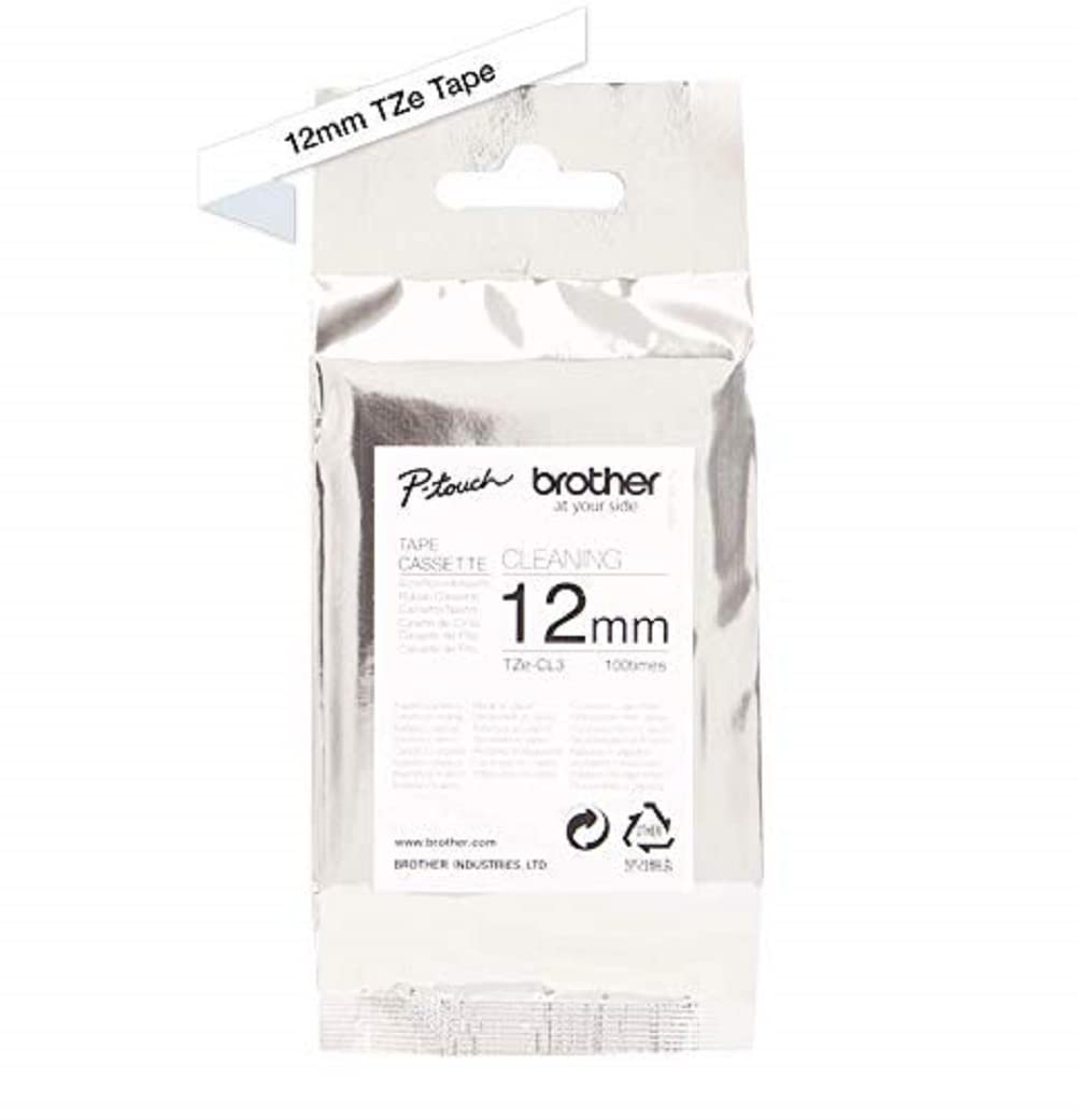 Brother TZe-CL3 - Roll (1.2 cm) 1 cassette(s) cleaning tape - for Brother PT-D210, D600, H110, P-Touch PT-D210, D400, D450, D800, E550, H110, P900, P950