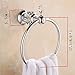 Mancel Crystal-Series Brass Towel Ring, Chrome