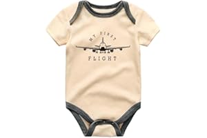 KiddiePro My First Flight Baby Clothes Little Airplane Traveller Bodysuit Travel Buddy Flying Adventure Aviation Infant Appar