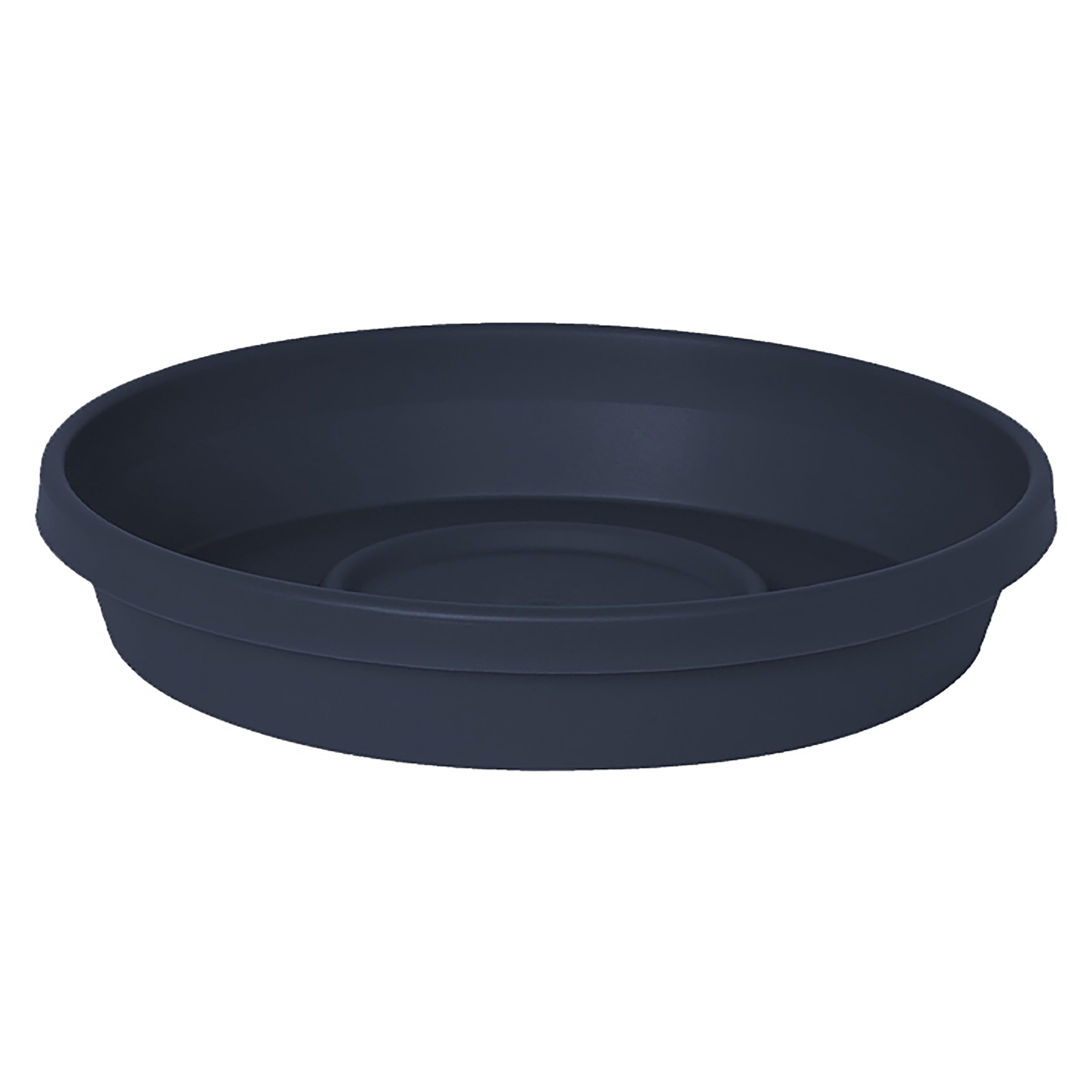 Bloem Terra Resin Saucer Tray: 17.5" Bottom Width - Navy Blue - Matte, Durable, Ribbed Bottom, Indoor and Outdoor, Fits 24" Terra Pots Image