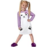 W.Sealet Cute Mira Costume Bear Pajama, Anime Purple Animal Jumpsuit for Party, Performance, Halloween & Sleepwear