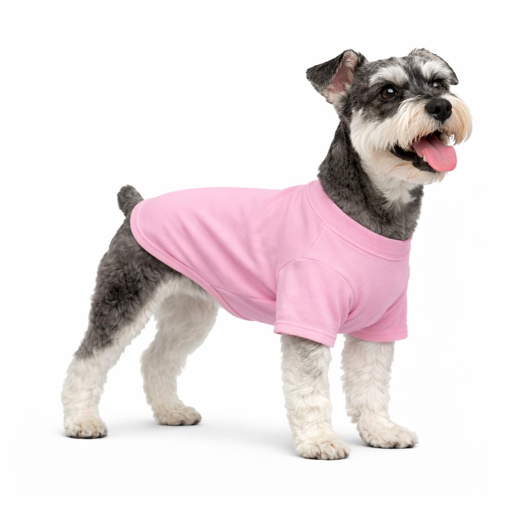 Lovelonglong Pet Clothing Dog Costumes Basic Blank T-Shirt Tee Shirts for Medium Small Dogs Pink XL