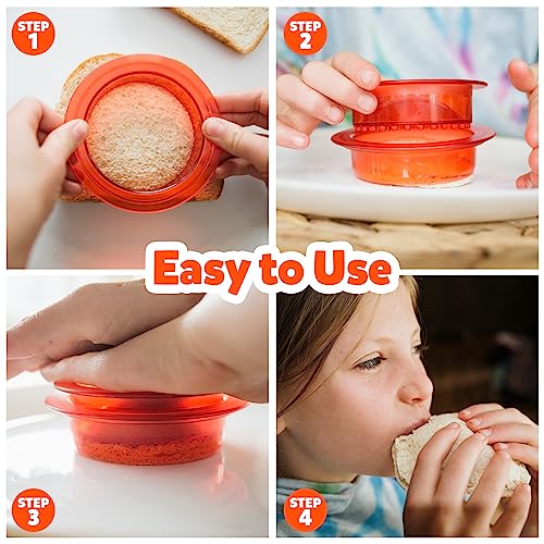 UpChefs Uncrustables Sandwich Cutter and Sealer Crustless Bread Sandwich Cutter for kids
