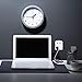 USB Wall Outlet,XPLUS 2 USB Charging Ports (2.4A) & 2 AC Outlet Plugs, Surge-protected Power Socket Outlet Extender with Topside Phone Holders for iPhone, iPad and Others, ETL Certified (White)