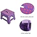 Dporticus 8 Inch Super Strong Folding Step Stool with Handle 300 LB Capacity for Adults, Toddlers and Kids, Kitchen, Garden, Bathroom Purple