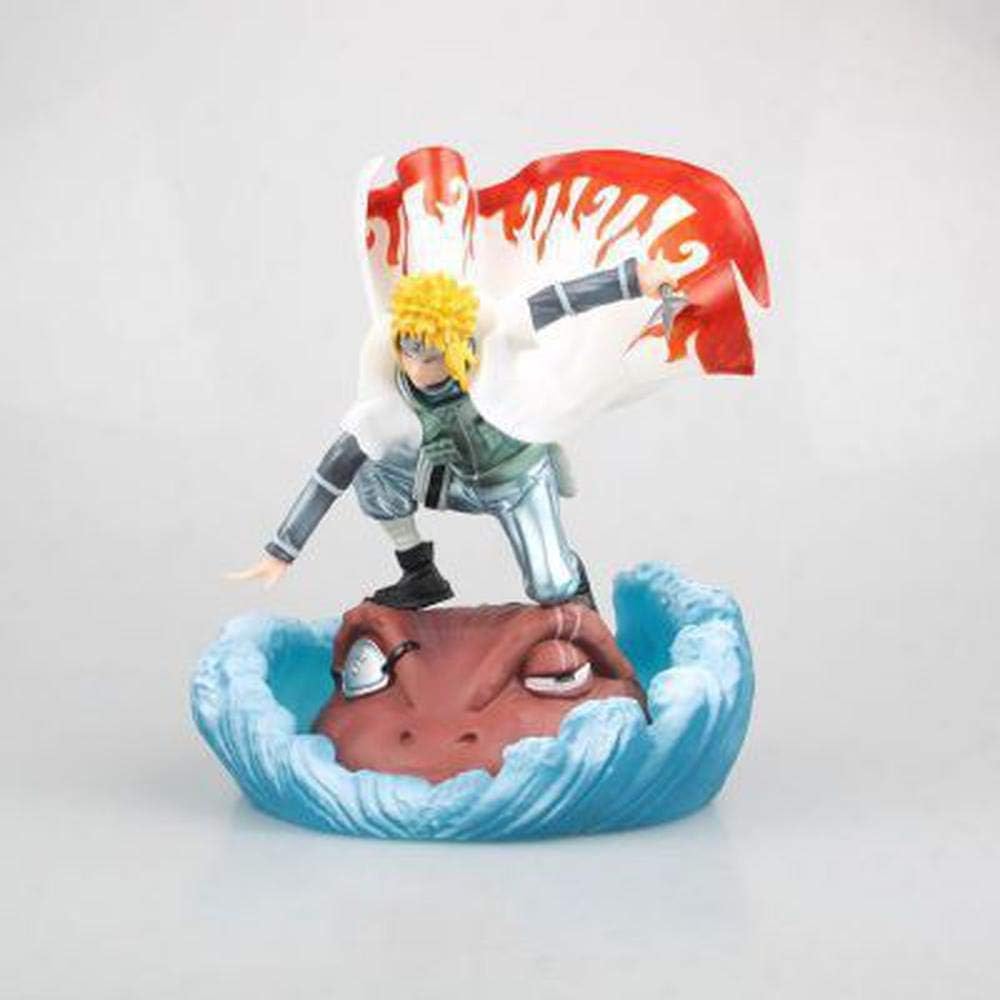 NARUTO Battle Stance Namikaze Minato Scene Gama-Bunta Animated Character Model Decoration Action Figure Statue 20CM