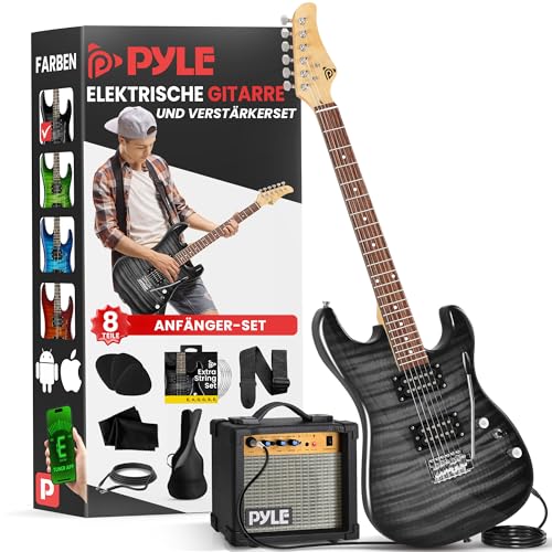 Pyle E Gitarre- Set, 4/4 mit 2 Humbucker Tonabnehmern und 10W Verstärker