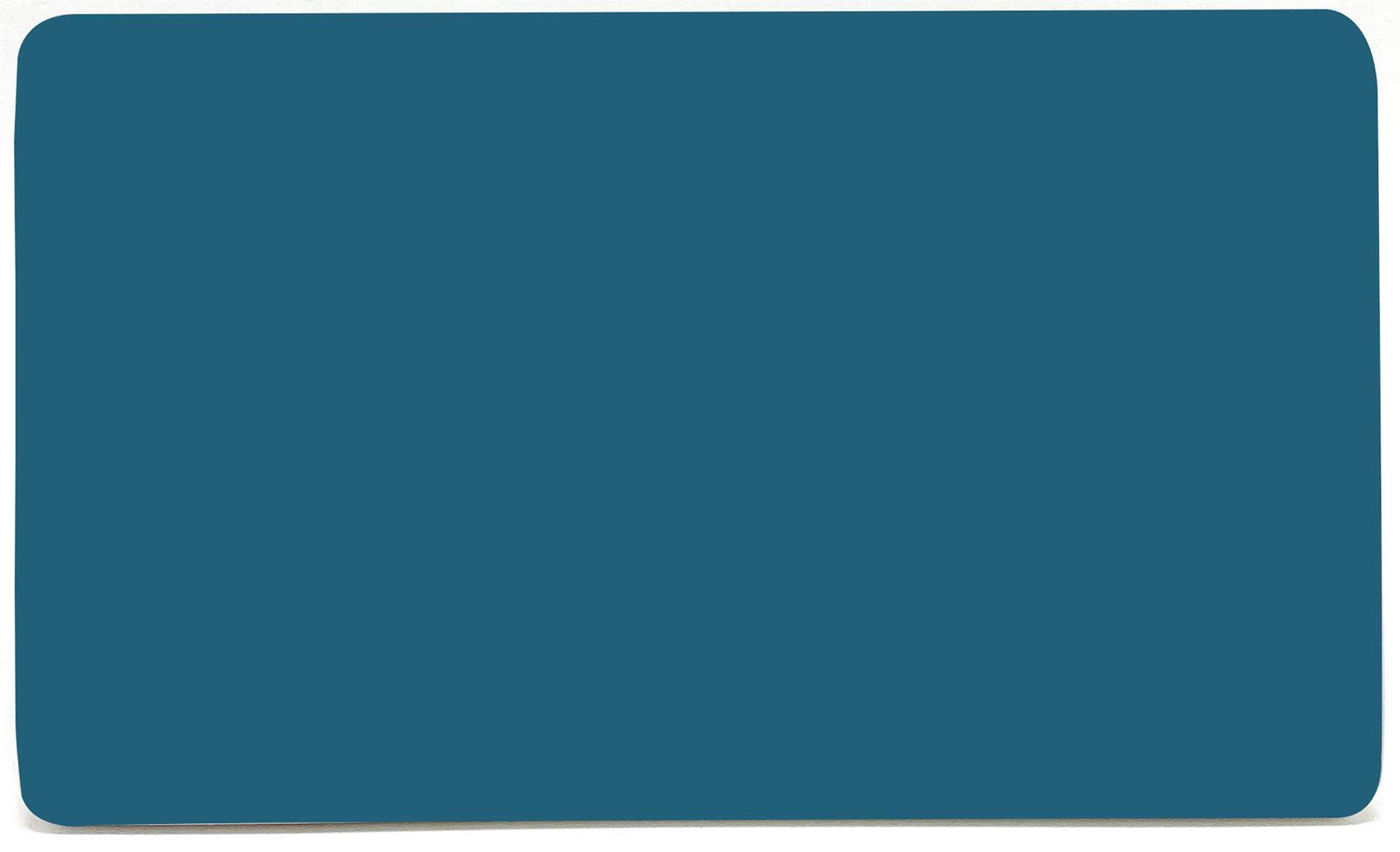 Trendi 2 Gang Artistic Modern Glossy Tactile Double Blanking Plate Ocean Blue