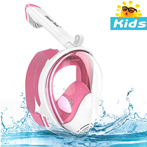 weird tails 2019 Upgraded Full Face Snorkel Mask, Foldable Snorkeling Mask for Adults and Kids with Camera Mount 180° Large Panoramic View Easy Breath Dry Top Set Anti-Fog Anti-Leak