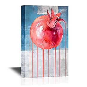 Canvas Wall Art - Pomegranate - Gallery Wrap Modern Home Art | Ready to Hang - 12x18 inches
