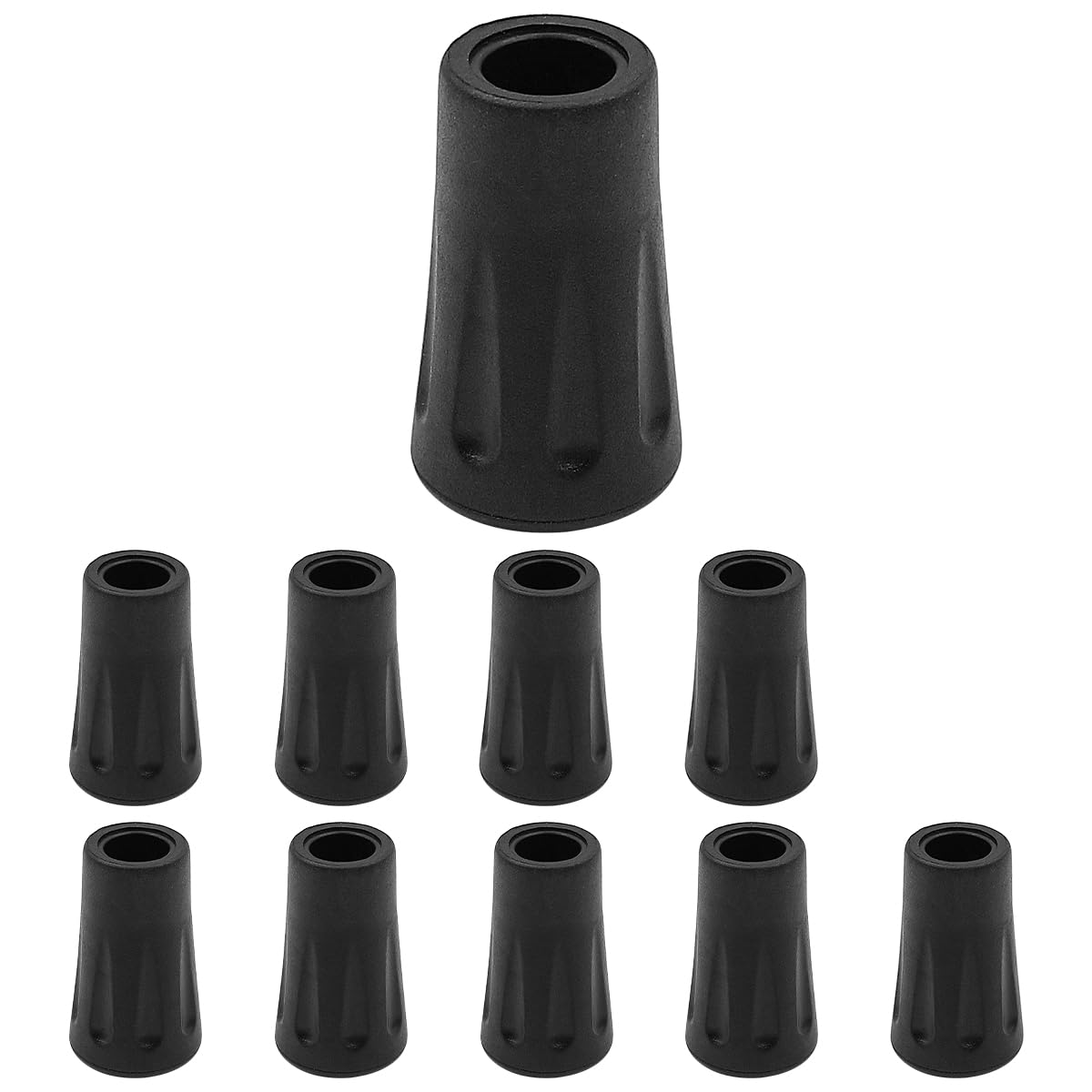 ZONADAH 10PCS Walking Stick Tips Trekking Pole Tip Protectors Replacement Rubber Feet for Hiking Pole Walking Poles Tips Accessories Fits Most Standard Walking Sticks