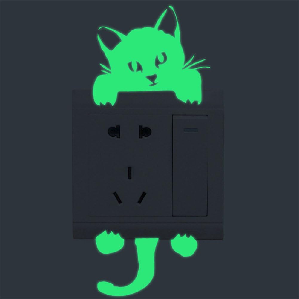 Temestar Wall Stickers Switch Paste Cat Light Switch Decor Art Mural Baby Nursery Room Living Room