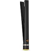 HOT TOOLS Pro Artist Black Gold Ionic 1 Inch Flat Iron - Use as Straightener for Sleek Straight Hair or Use Rounded Edges for Shiny Curls and Waves, Stylist-Preferred Styles