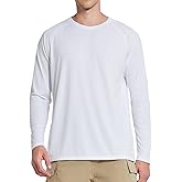 ECENOKL Men's Sun Protection Shirts Swim Shirts UPF 50+ UV Long Sleeve Rash Guard Fishing Running Shirts Quick Dry