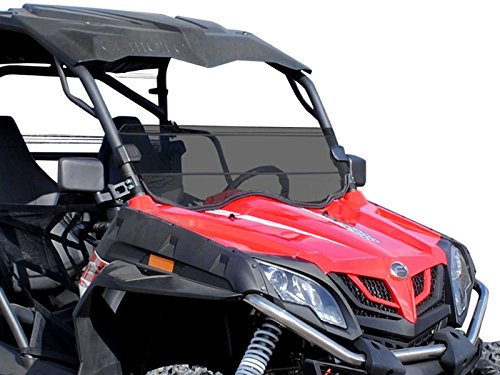 SuperATV Heavy Duty Dark Tinted Half Windshield for CFMOTO ZForce 800 EX / 500/800 Trail / 1000 (2014+) - Installs Within 5 Minutes!