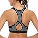 ATTRACO Women's Medium Support Sports Bra Cross Back Wireless Workout Tank Top