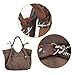 FXTXYMX Oversized Vintage Hobo Canvas Leather Tote Handbag Crossbody Shoulder Bag Purse for Women (Coffee)