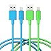 Cambond 2 Pack USB Cable, 8 Pin Phone Charger Cable Cord for iPhone X iPhone 8 8 Plus 7 7 Plus 6s 6s Plus 6 6 Plus, iPad Air, iPad Mini, iPad, iPod, Apple MFI Certified (Blue+Green 6 ft)