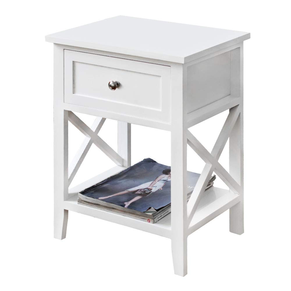 Exqui Bedside Table With Shelf And Drawe Buy Online In Faroe Islands At Desertcart