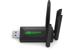 Double Band 1300Mbps USB Adapter with 4 Adjustment Antennas for Enhances WiFi Transmission Coverage Adjustment Angle Antennas