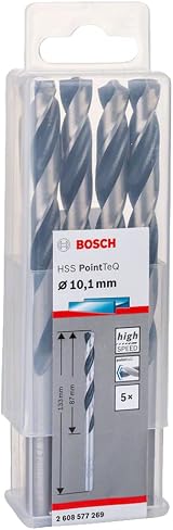 Bosch PointTeQ HSS Twist Drill Bit 5pc 10.1 x 87 x 133 mm