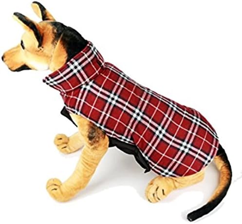 Dog Cold Werather Coat Cozy Windproof Reversible British Style Grid Dog Jacket Water Repellent Quilted Winter Clothes for Pet