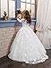 Abaowedding Lovely Flower Girl Dress Lace Long Sleeves Prom Gown White,Size 10
