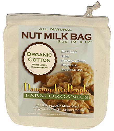 Farm Brand Premium Nut Milk Bag: Organic Cotton, Unbleached, Safe, Healthy, All Natural, Reusable Almond Milk Bag. Best Size 10x12” for Making Fresh Nut or Soy Milk At Home. Multiple Uses. primary Farm Brand Premium Nut Milk Bag: Organic Cotton, Unbleached, Safe, Healthy, All Natural, Reusable Almond Milk Bag. Best Size 10x12” for Making Fresh Nut or Soy Milk At Home. Multiple Uses. primary