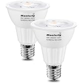 Maelsrlg E17 LED Bulb 6W(60 Watt Equivalent), Intermediate Base Spotlight Bulb, Warm White 3000K, 600 Lumen, E17 Reflector R14 Bulb for Curio Cabinet, Non-Dimmable, Pack of 2