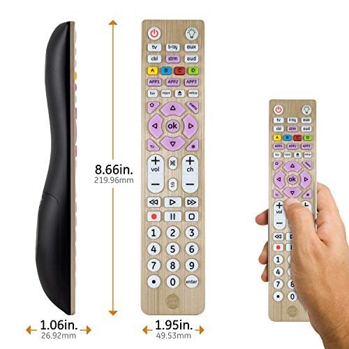 Ge 6 Device Backlit Universal Remote Control For Samsung Vizio Lg Sony Sharp Roku Apple Tv Smart Tvs Streaming Players Blu Ray Dvd Master Volume Control Gold Pricepulse
