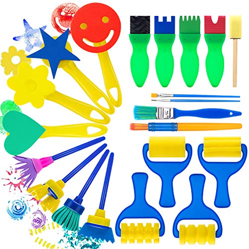 Paint Sponges for Kids, Sponge Painting Brushes, Early Learning Kids