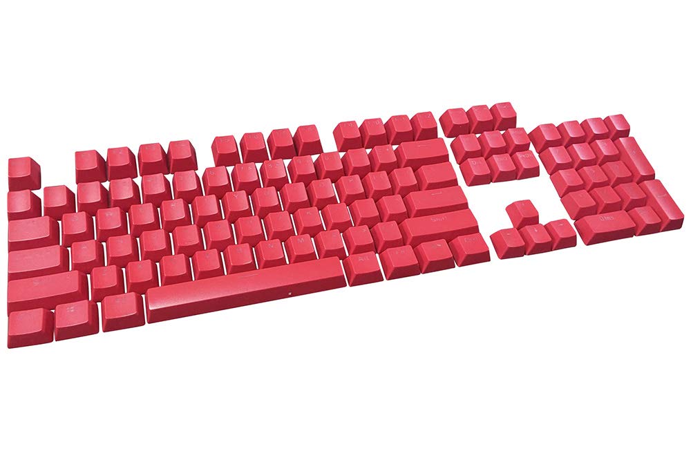 Feicuan Universal 104 Keyset Keycap ABS Colorful Backlit Replacement Key Cap Cover for Mechanical Keyboard - Red
