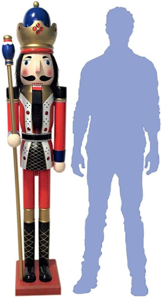 CDL 6 Feet Tall Christmas Wooden Nutcracker King 011
